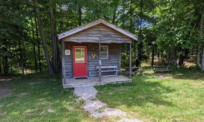 Helmsburg Cabin | "Doyle" Camping Cabin #13 | Pet Friendly