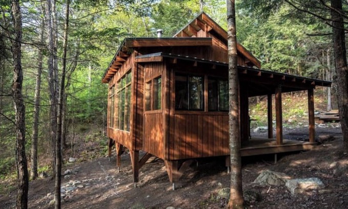 Saint-Etienne-De-Bolto Cabin | Eco-gîte with panoramic view: La Petite Nyctale