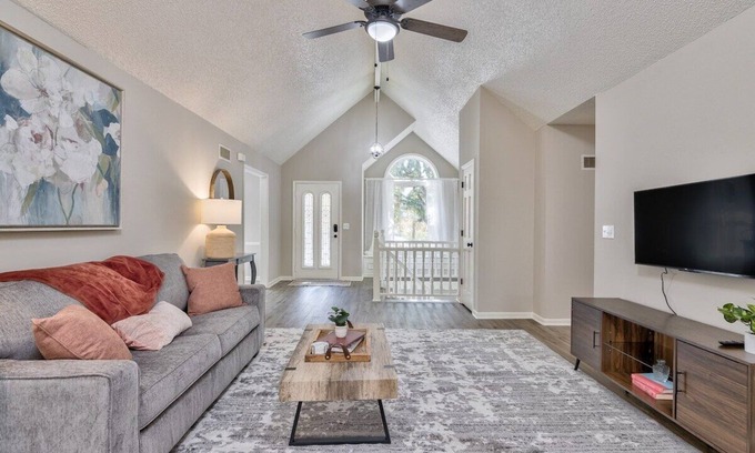 Riverside House | Elegant Sun-filled Home by Bike Trails w/Balcony!