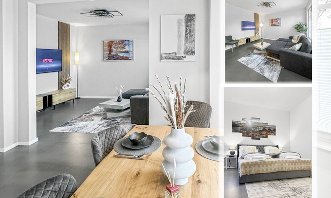 Ahrensburg Apartment | Elegant Wohnen: Zentral, Hamburg & Ostsee in 30min + Terrasse & Kostenlos Parken