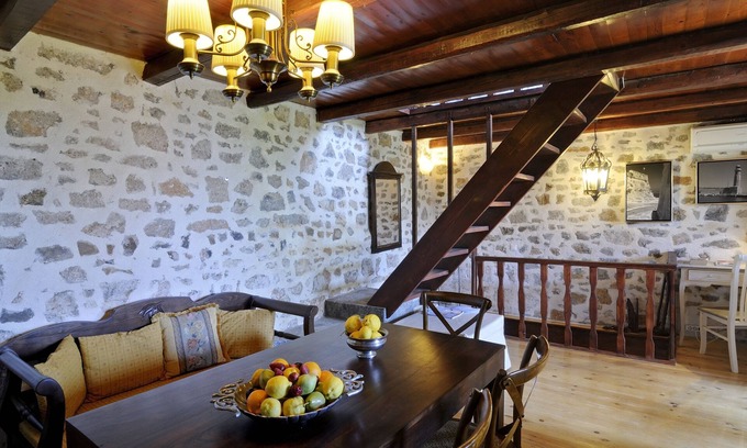 Elounda Villa | Elounda Art Traditional Suites- Evenos Suite- Overviewing spectacular Elounda