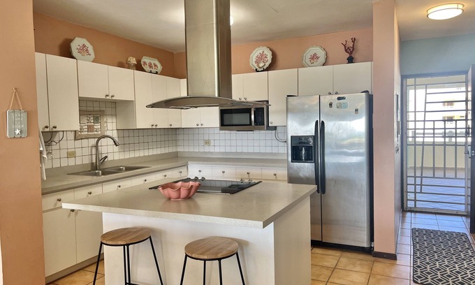 Isabela Condo | Enchanting 3 bedroom Family Size Beach gated condo steps to beach Isabela