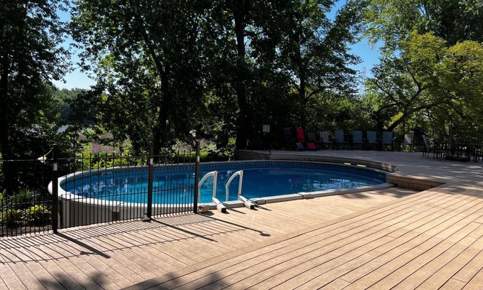 East Moline House | Enjoy Florida in Illinois; House on Island with Pool