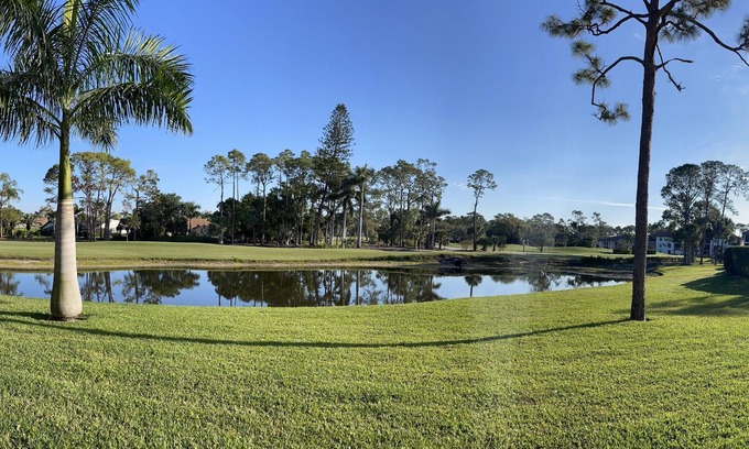 Lely Golf Estates Condo | Enjoy stunning lake & golf views from this renovated 2/2 ground flr corner condo