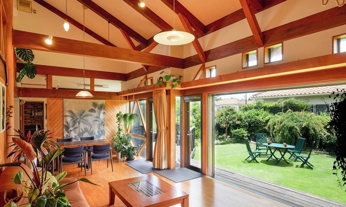 Isumi House | Entire house reserved, spacious living, bath in Hiba trees, BBQ, Foliage plants