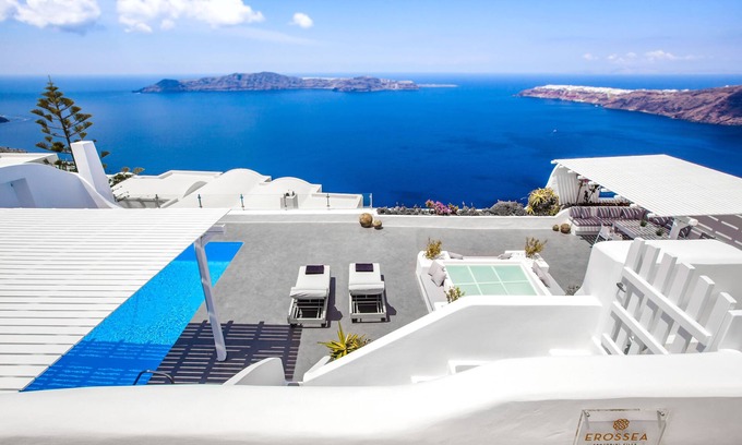 Imerovigli Villa | Erossea Villa with Private Heated Pool and Jacuzzi, Santorini, Greece
