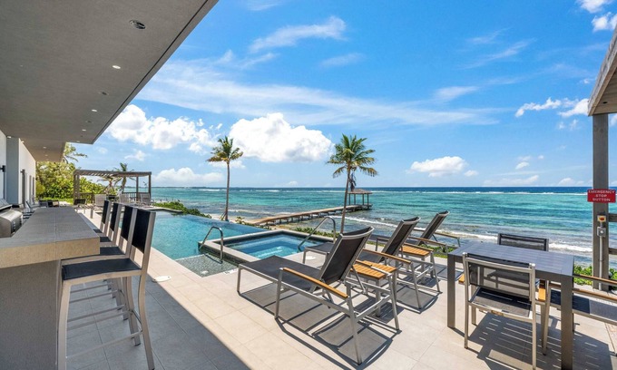 Bodden Town Villa | Evolution: Luxe Single-level Villa w/Private Pool, Jacuzzi, Dock