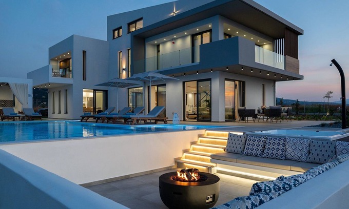 Adelianos Kampos Villa | Exclusive Crete Villa | 4 Bedrooms | Villa Blue | Lavish Interiors | Infinity.