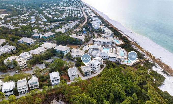Gulf District House | Fall Dates Available! Gulf Views! WaterColor Beach Club Access! Steps to the Beach! Bikes!