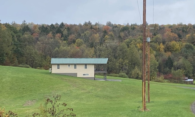 Whitney Point Cottage | Family friendly cottage, covered deck, close to lake to fish, swim, and boat
