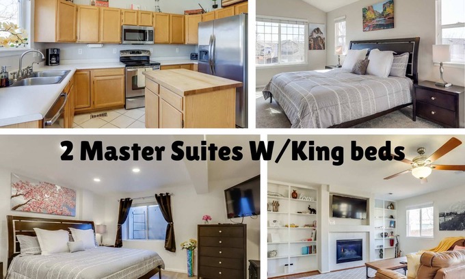 Aurora House | Family home 2 Master Suites with King beds fast Wifi workspace