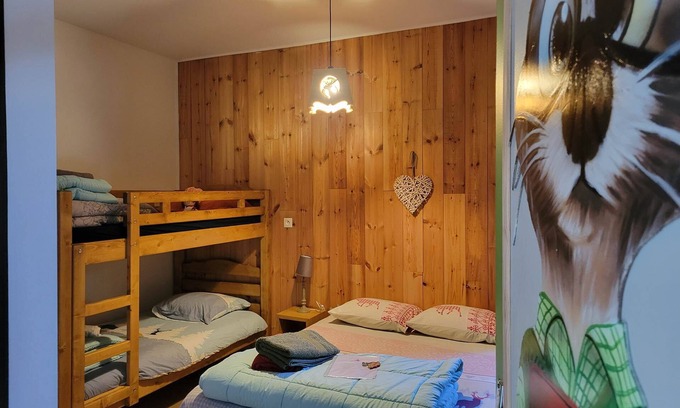 Artigues Apartment | Family room (bed 140cm + bunk bed 90cm)