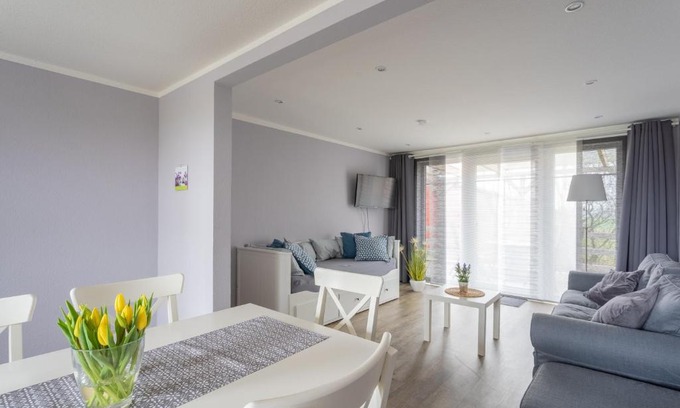 Janneby Apartment | Ferienhaus Carstensen - gemütlich und rollstuhlfreundlich eingerichtetes Ferienhaus mit Terrasse