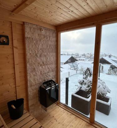Kirchdorf im Wald Apartment | Ferienwohnungen Alpenblick mit Garten -Panoramasauna-