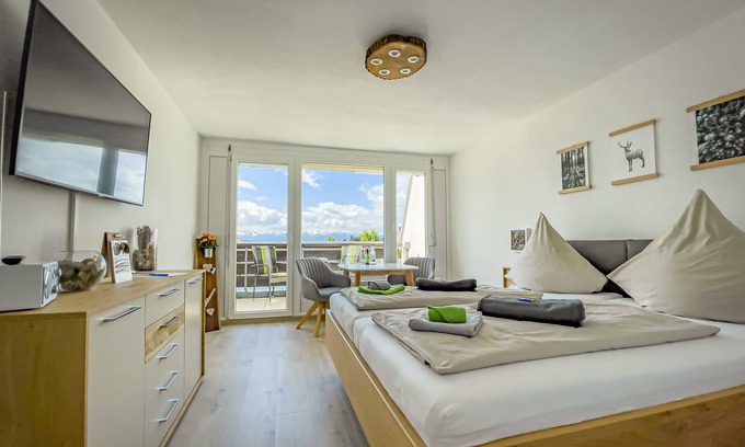 Scheidegg Apartment | FeWo Längl - modern "Alpenguck" apartment with pool and sauna in the Allgäu