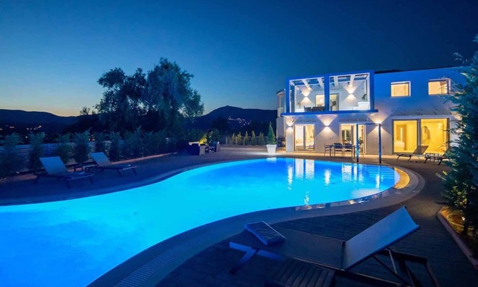 Limni Villa | Five Stars Villa Corfu - 2 swimming pools 1 heated - tennis court