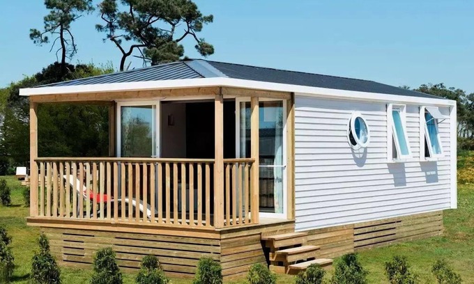 Saint-Aubin-sur-Scie House | Flower Camping Vitamin * - Mobile home Face Comfort 25m2 (2 bedrooms) + TV + Integrated terrace - Arrival Saturday 4 people