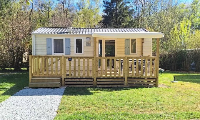 Leval House | Flower Camping du Lac de la Seigneurie * - Mobil home Ibiza COMFORT 26m2 (2 bedrooms) + Semi covered terrace of 18 m2 (new!) 4 people
