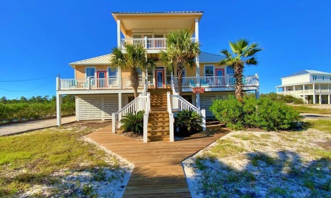Morgantown House | Fort Morgan, AL 4 bed 3 bath, Sleeps 14-Water view! Booking for Fall 2025