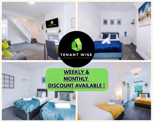 Forsbrook Apartment | FREE parking, LARGE House for Contractors & Families, Sleeps 10, 25 mins to ALTON TOWERS