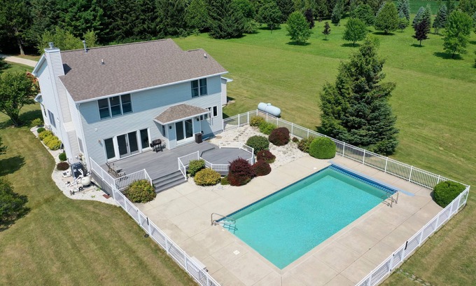 Kewaunee House | Freshly Updated Lake Michigan Home, Heated Pool!