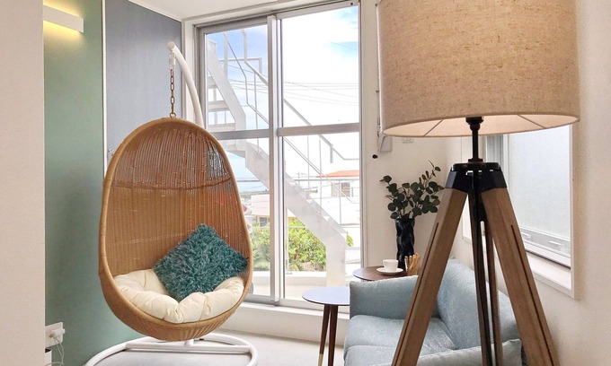 Kadena-cho Condo | Front Field Senanami chartered building Condominium with BBQ grill, ocean view, close to the beach.