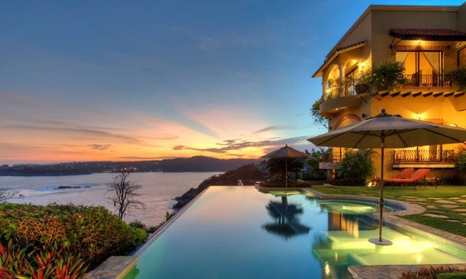 Santa Maria Huatulco Villa | Gated Oceanfront Estate | Access to Private Beach