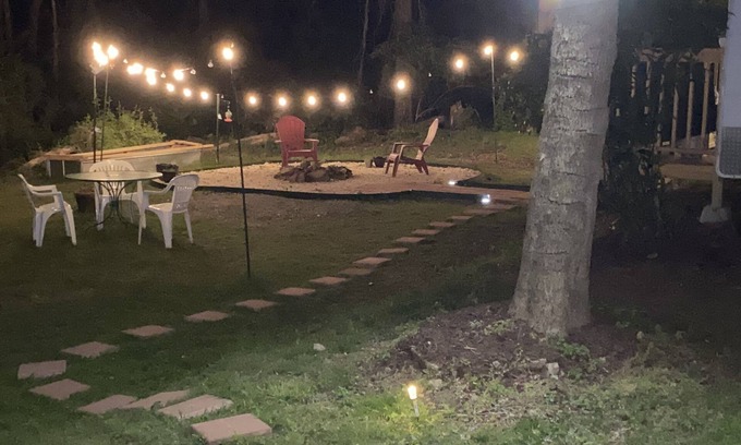 High Point House | Glamping at it's best! Sleeps 4, Porch w/grill Fire pit Big outdoor living space