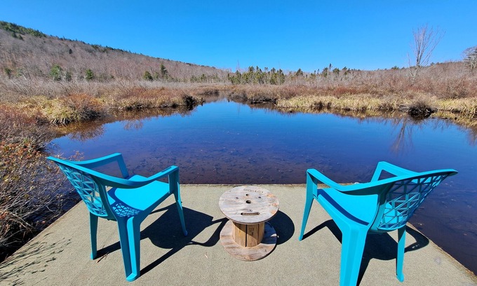 Farmington RV Rental | Glamping in paradise 7 acre pond surrounded by blueberries and forest