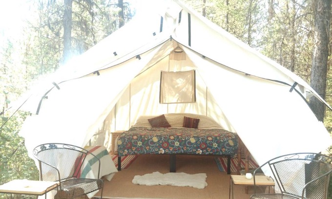 Polebridge Cabin | Glamping Tent 2, with Glacier National Park Views, near Polebridge