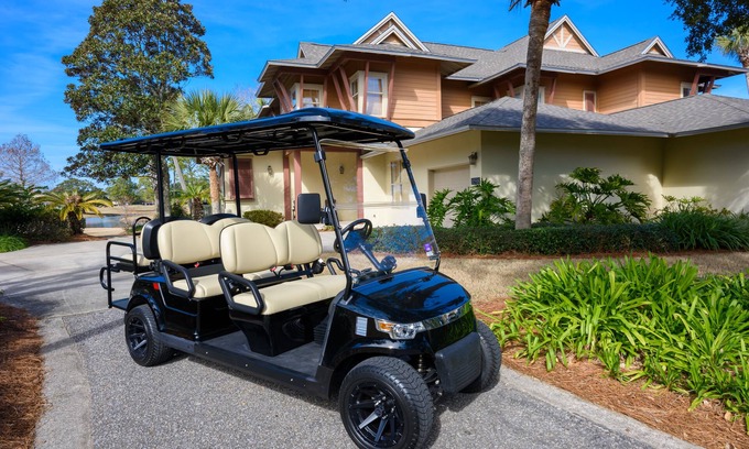 Sandestin House | Golf Cart ~ Two Master Suites ~ Outdoor Seating Area ~ Lake Views
