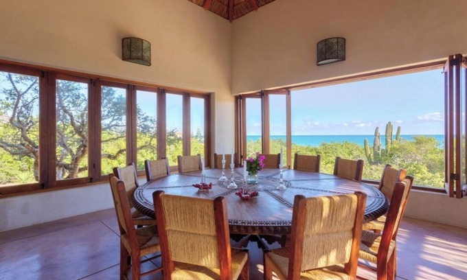 El Cardonal House | Gorgeous beach front home with pool and pickleball court.