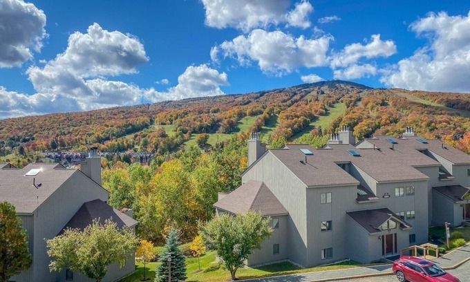 West Dover Apartment | Gorgeous ski retreat apartment with fireplace and Mountain View.
