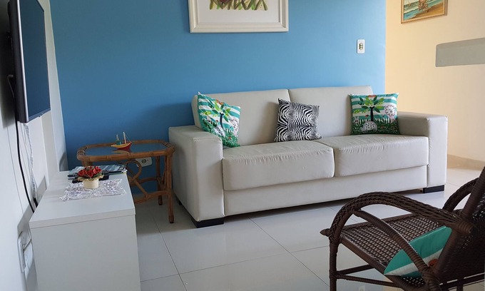 Jardim Sao Miguel Apartment | Great apartment 500 meters from the beach with 2 suites Swimming pool and barbecue