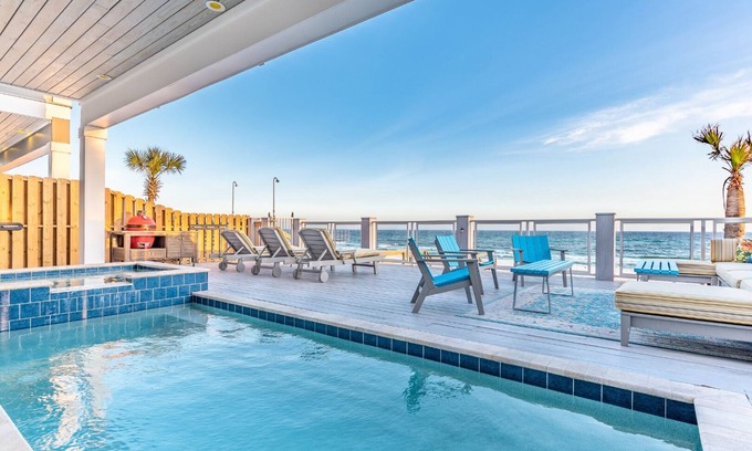 Laguna Beach Estates House | "Great White" Great Family Vacation! Beachfront + Private Pool