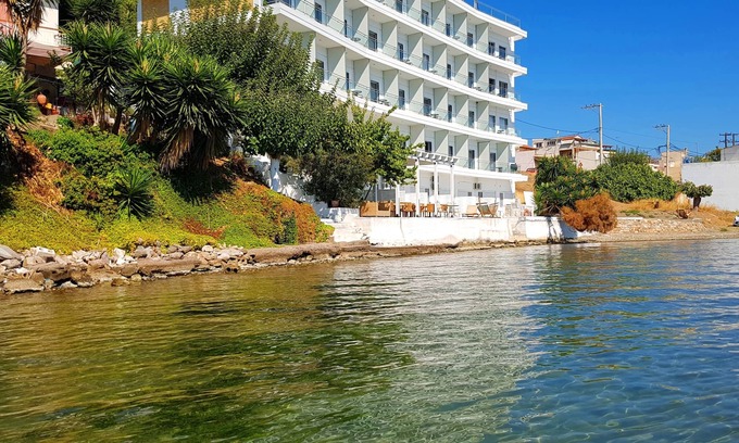 Amarinthos Villa | Greek Seafront Resort with capacity up to 80 persons 1 hour from Athens Airport