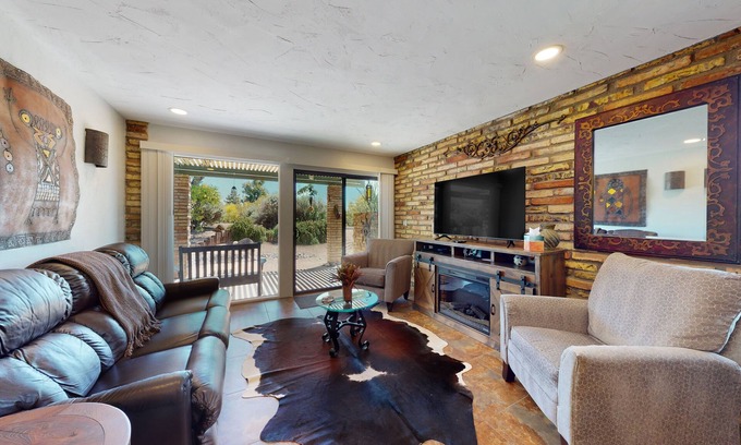 Carefree Condo | Ground-floor condo with on-site pool, grills, patio, & central AC