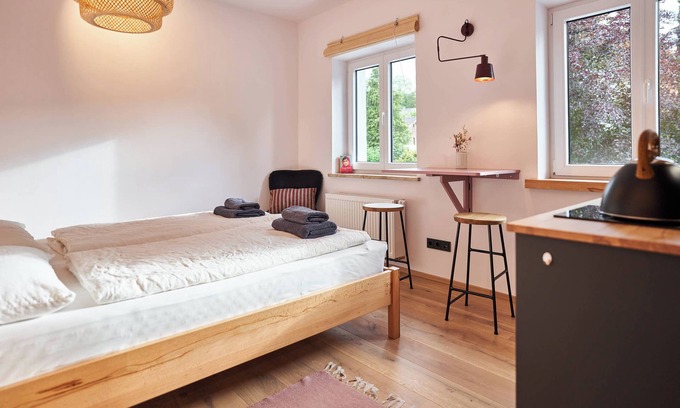 Bad Toelz House | Guest House 'Alte Seifensiederei - Malala' with Shared Terrace, Shared Garden and Wi-Fi