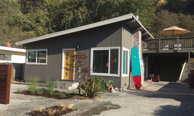 Rio del Mar House | Hand built beach cottage in the "cove". sunny, quiet, 4 min. walk to the surf!