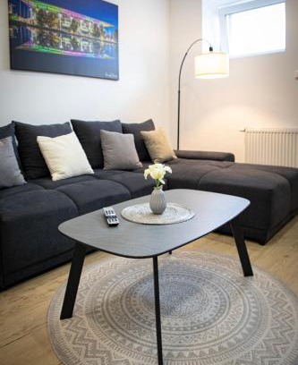 Wolfsburg Apartment | HANNIBAL - Design Apartment Amaryllis 3, VW Nähe, Parkplatz, Küche, HighSpeed-WLAN, Fitness, Solarium