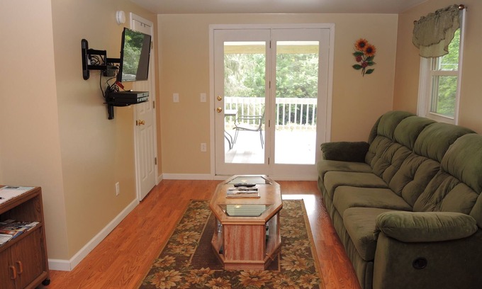 Richfield Springs House | Hard Rock Ridge Quiet getaway for 5, scenic pond, basketball hoop, Foosball