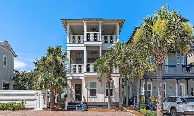 Inlet Beach House | Heart of Seacrest Beach | Sleeps 12 | Gulf Views + 12,000 Sq Ft Lagoon Pool!