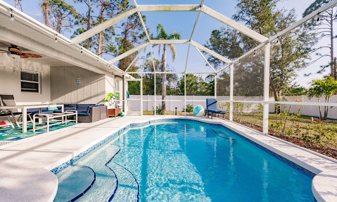 North Port Villa | Heated Pool Home, Shuffleboard, Crib, 3 bed 2 bath, 25 min beach