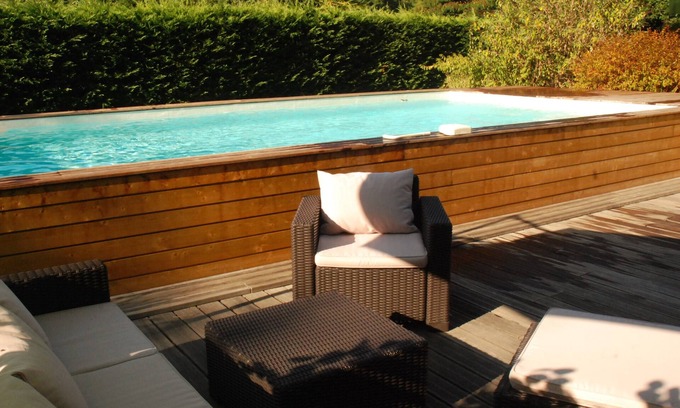 Mezos House | Heated pool, sauna, pond, forest 10 'from the ocean