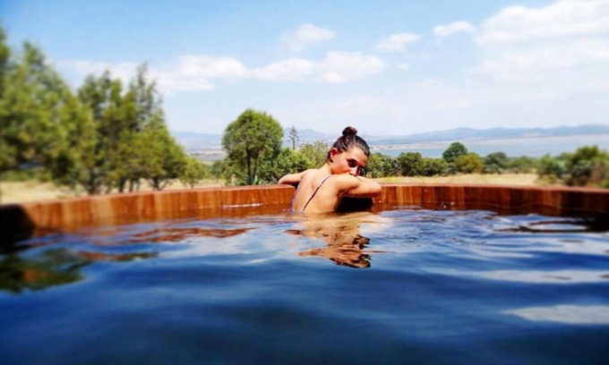 Atlangatepec Villa | Hermosa casa de descanso con vista a la laguna y tina caliente al exterior.