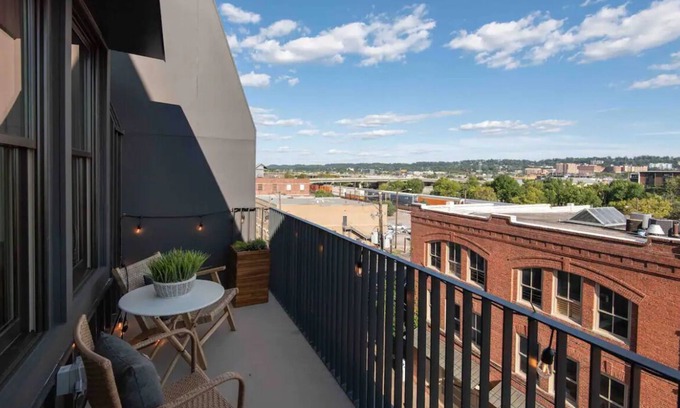 Central City Apartment | Historic Morris Ave- Private Balcony & City Views!
