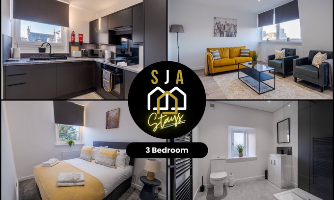 Aberdeen West End Apartment | Holburn Residence - SJA Stays - Modern 3 Bed