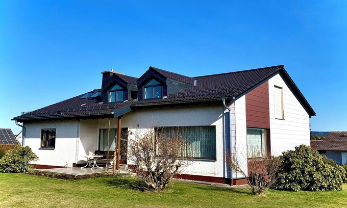 Schwarzenbach an der Saale Apartment | Holiday Apartment "Waldhütter" with Mountain View, Shared Terrace & Wi-Fi
