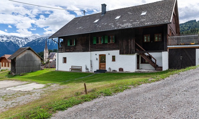 Kotschach-Mauthen Apartment | Holiday Apartment "Penthouse Im Bauernhaus" with Mountain View, 2 Private Terraces & Wi-Fi