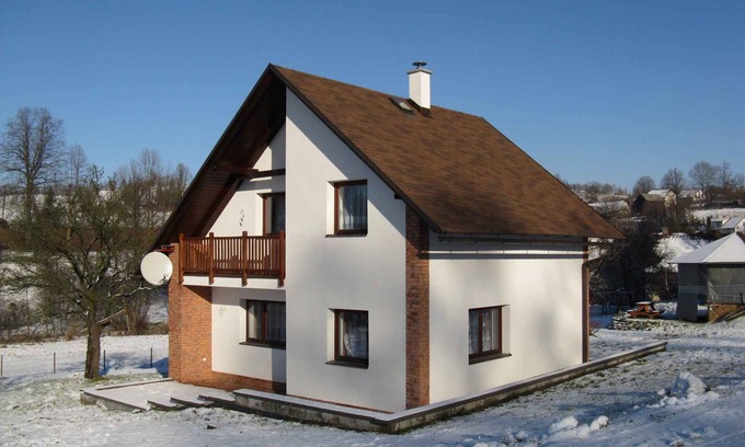 Mladkov House | Holiday home with fireplace and hearth